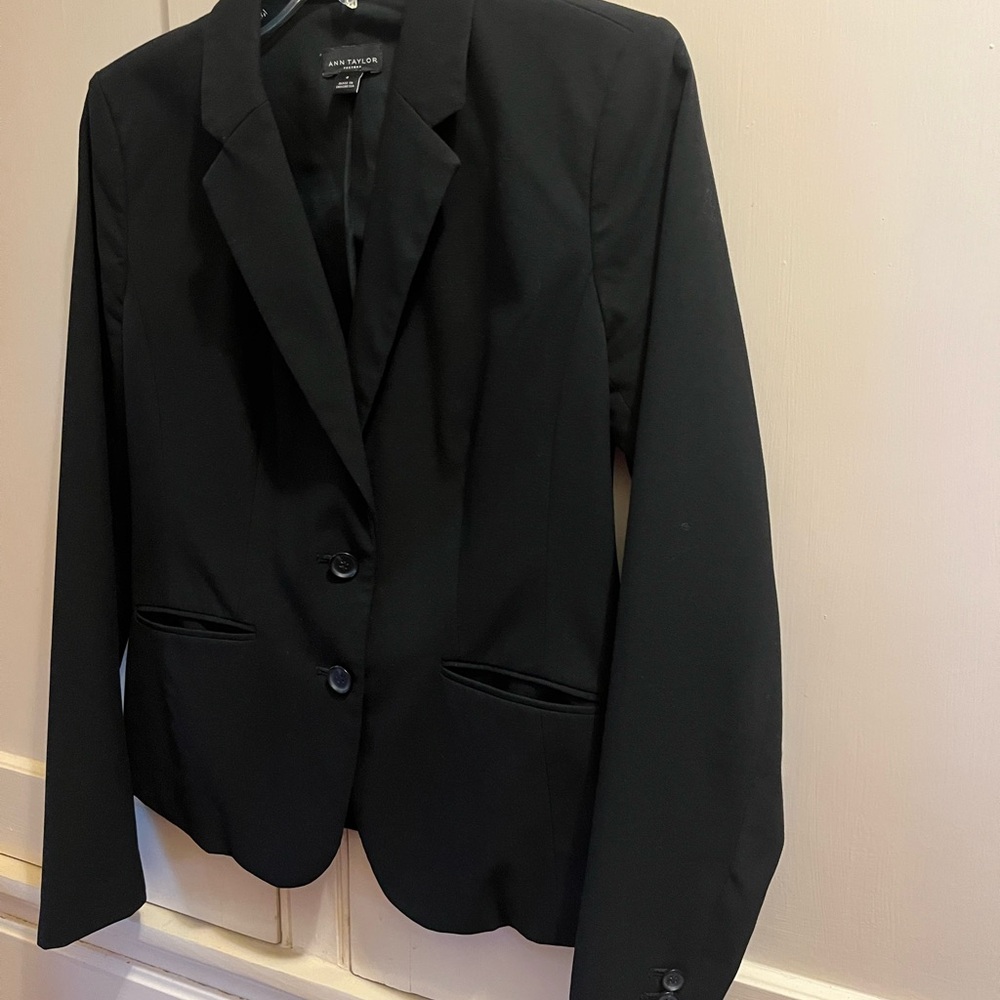 Ann Taylor Black Blazer Classic Suit Jacket